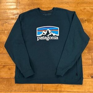 Patagonia Men's Dark Teal Uprisal Crew Crewneck Sweater